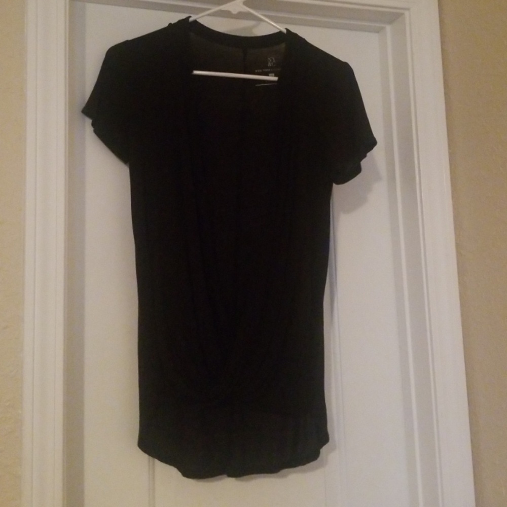 XS New York & Co Black hi low top with open neck